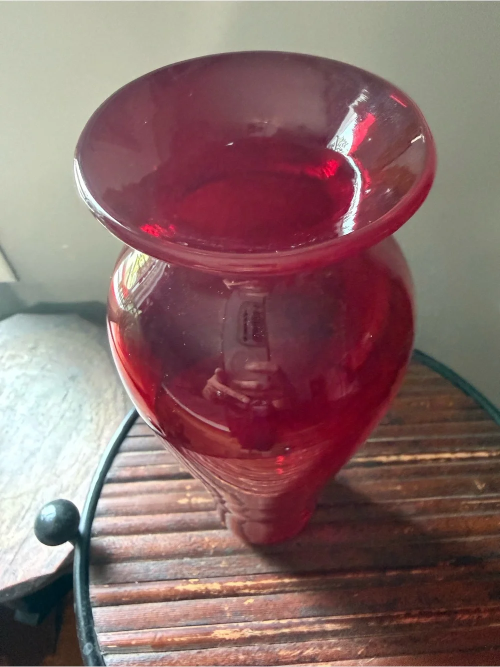 Blenko Red Glass Vase